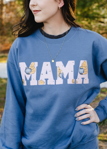 MAMA Crewneck Sweatshirts - Hunny Pot PINK