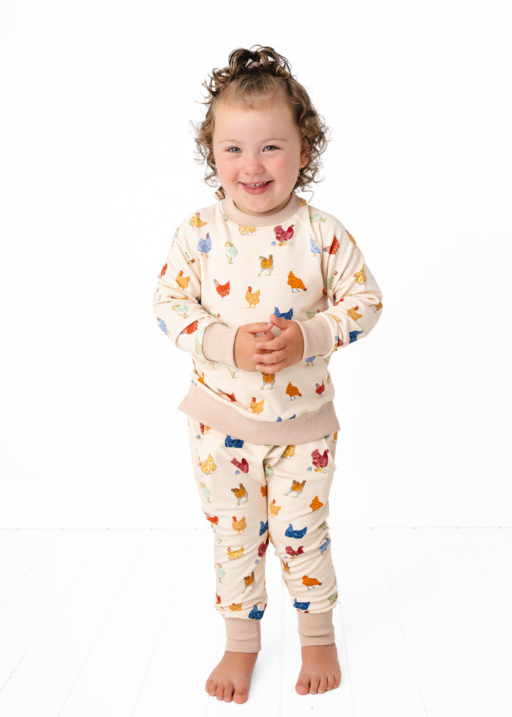 Chickens Kids Bamboo Jogger Set