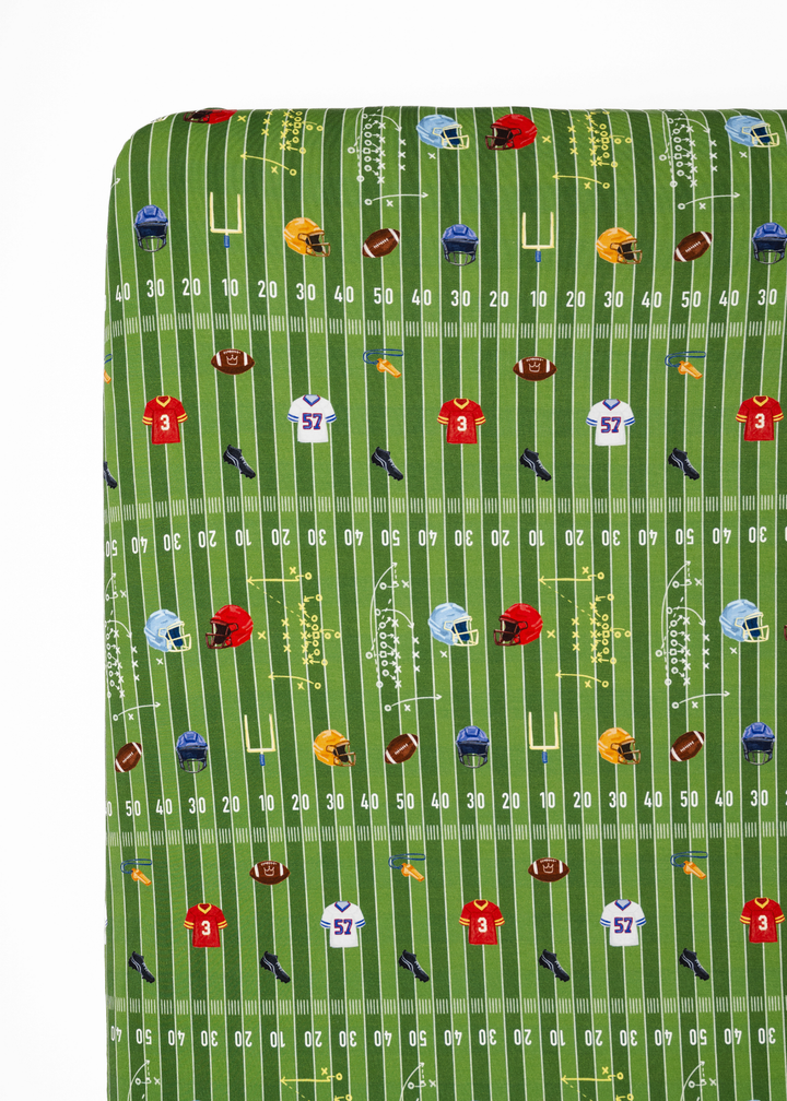 Football Field Bamboo Crib Sheet