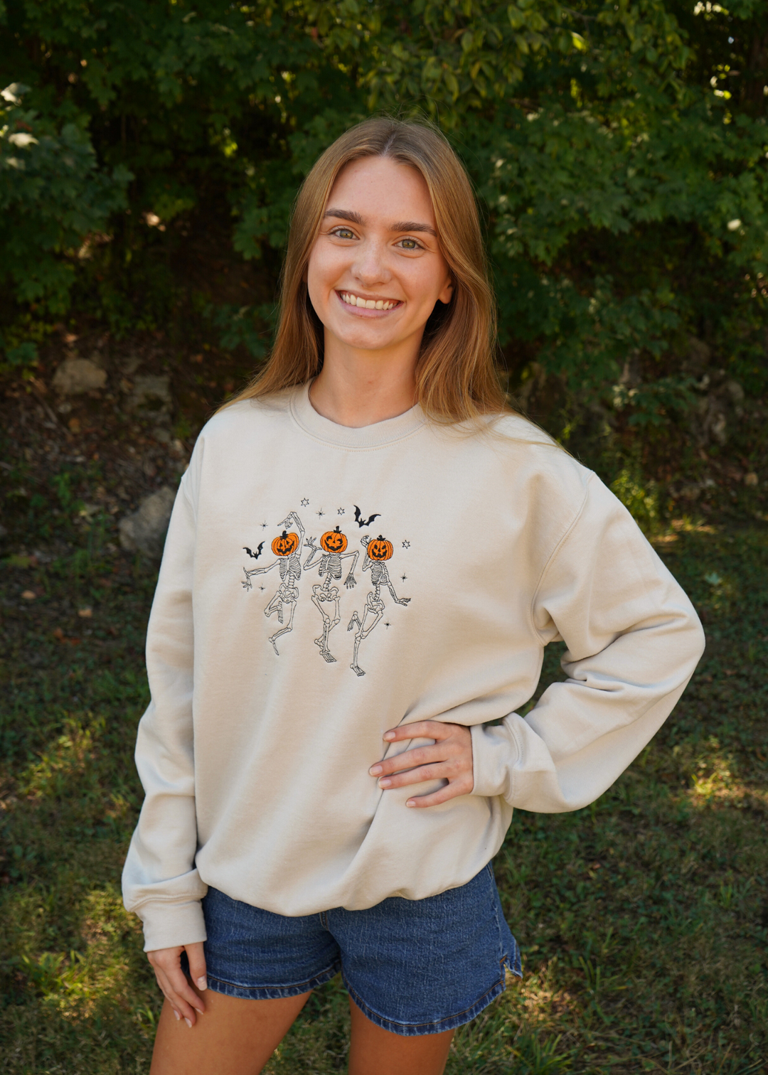 Dancing Skeletons Halloween Crewneck Sweatshirt