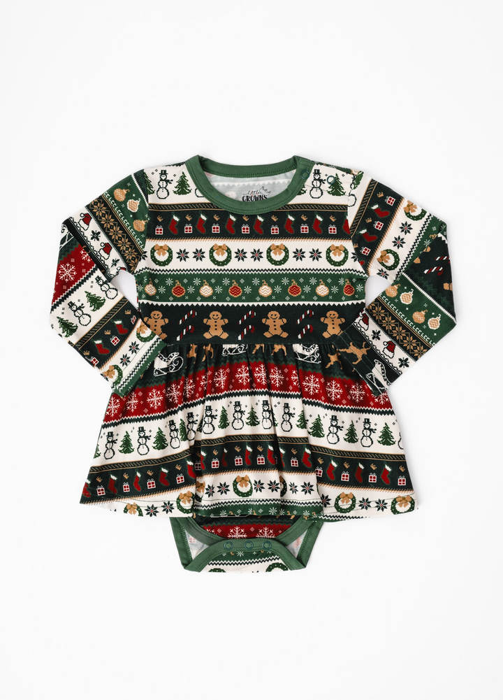 Classic Christmas Bamboo Baby Dress