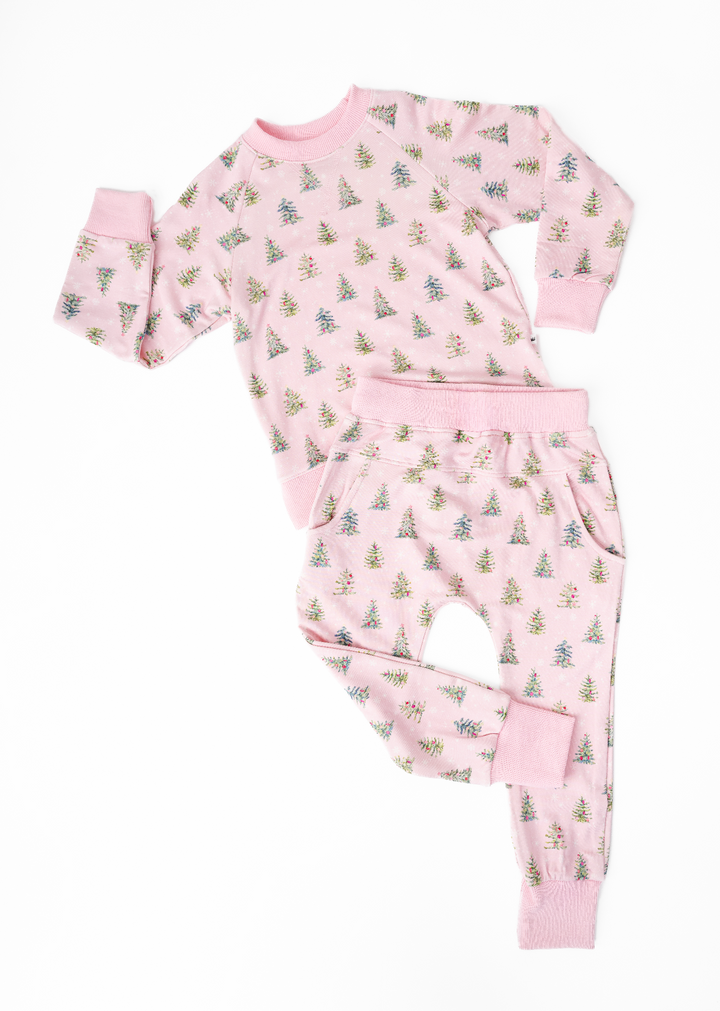 *PREORDER* Pretty Pink Christmas Kids Jogger Set