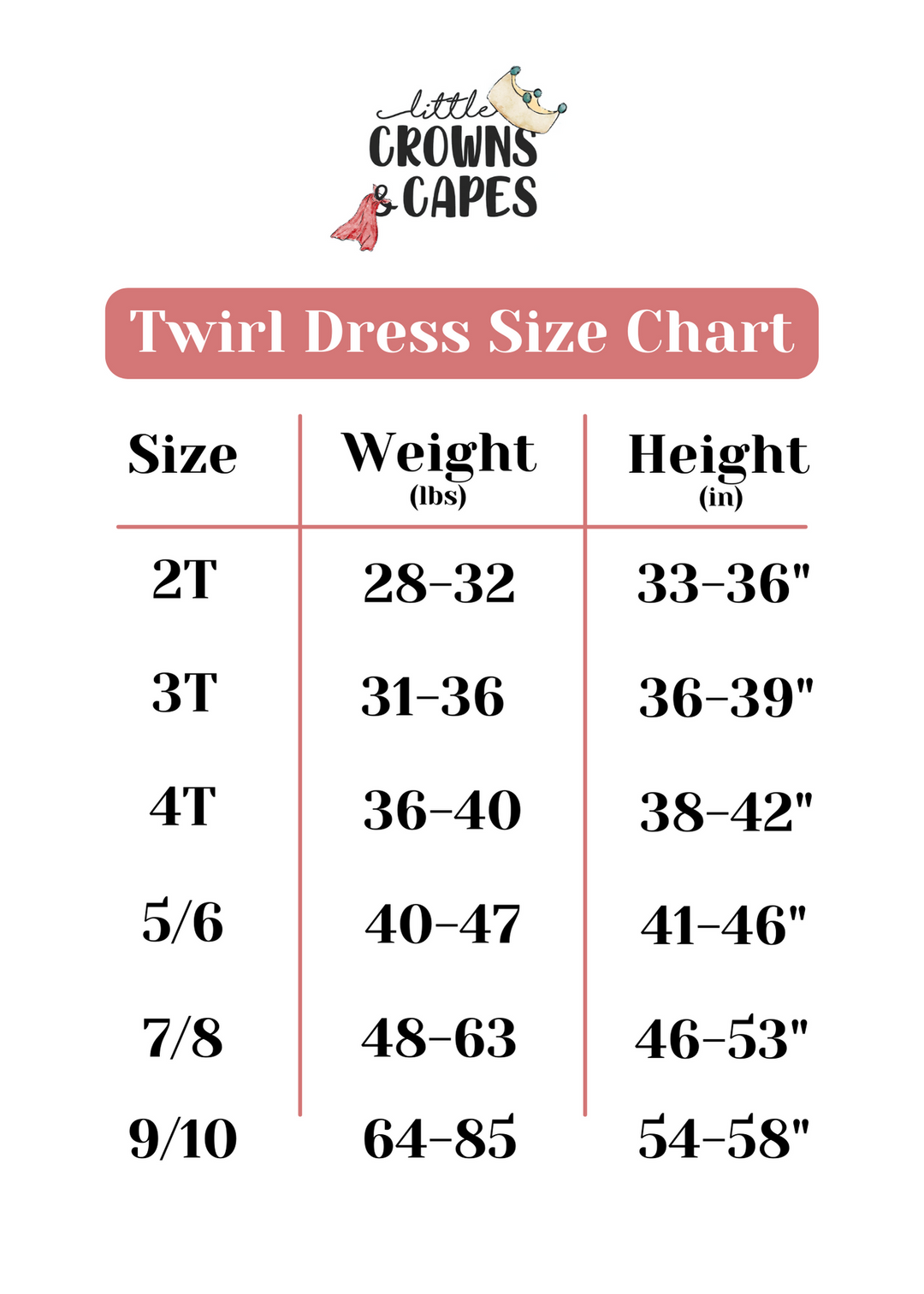 Hundred Acre Woods long sleeve twirl dress size chart. Winnie the Pooh map themed long sleeve twirl dress size chart.