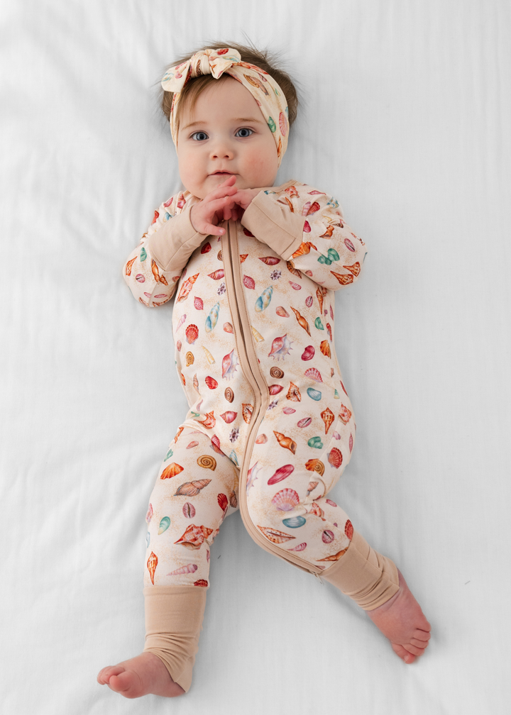 Sea Shells Bamboo Zippered Sleeper