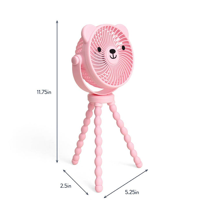 Itzy Breeze 3-Speed Stroller Fan™ Pink