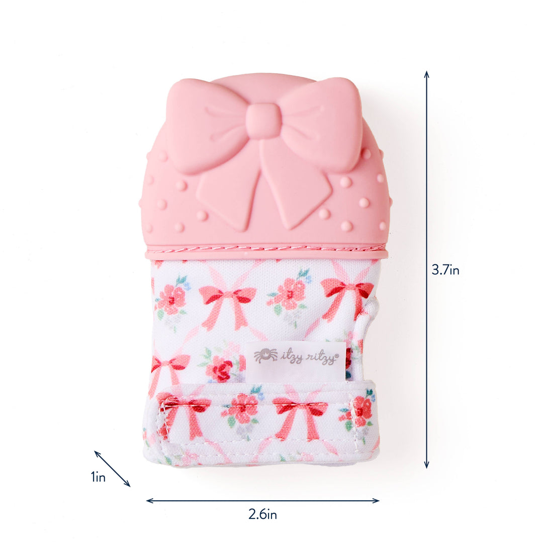 Itzy Ritzy Mitt™ Silicone Teething Mitts: Pink Bow