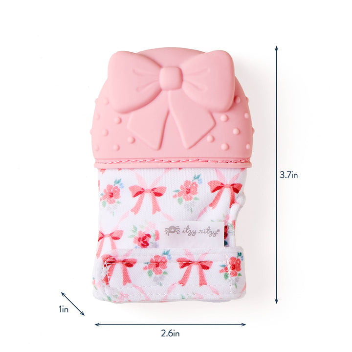 Itzy Ritzy Mitt™ Silicone Teething Mitts: Pink Bow