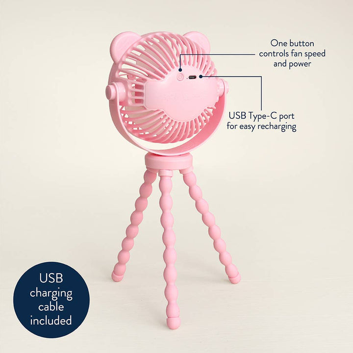 Itzy Breeze 3-Speed Stroller Fan™ Pink