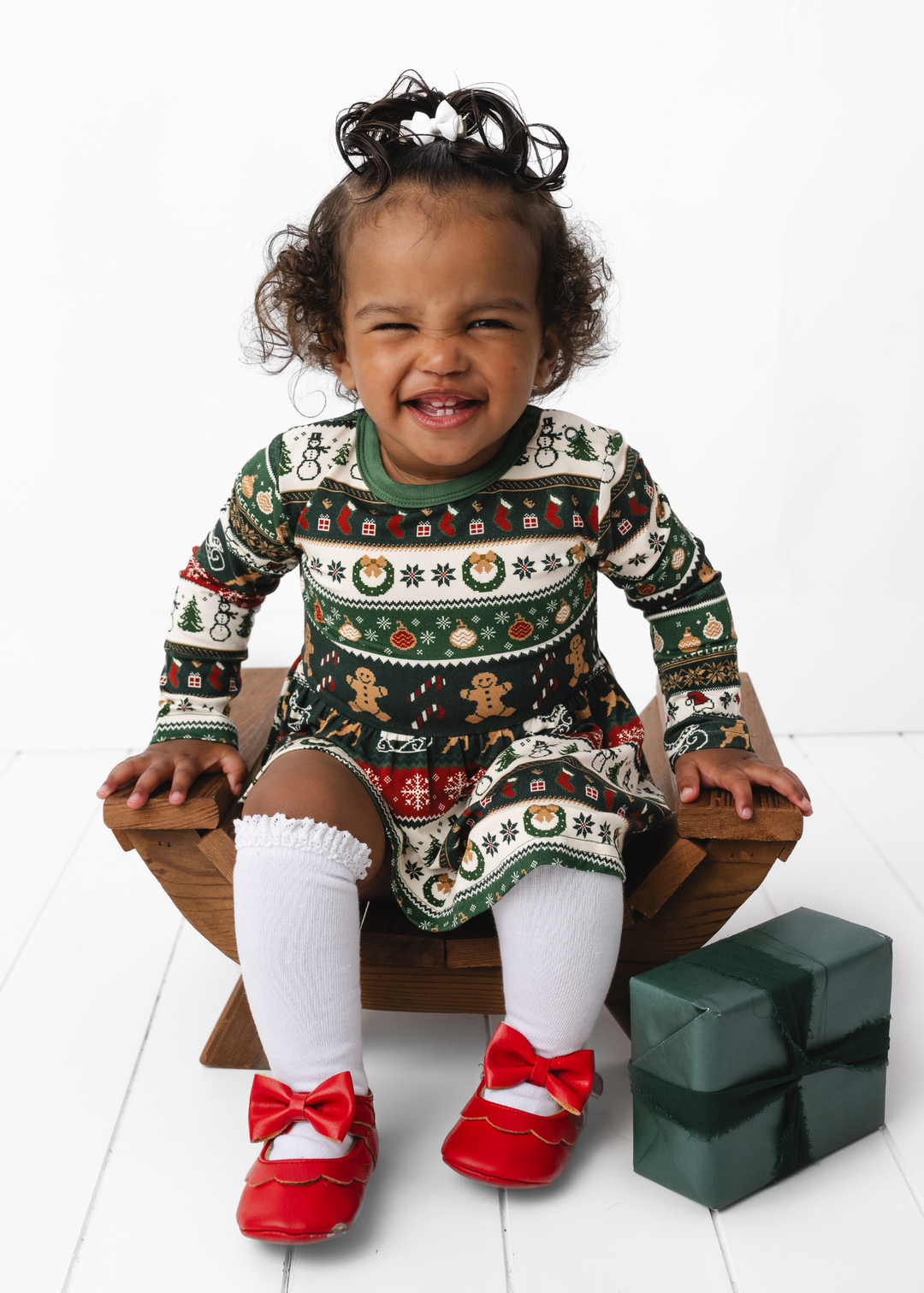 Classic Christmas Bamboo Baby Dress