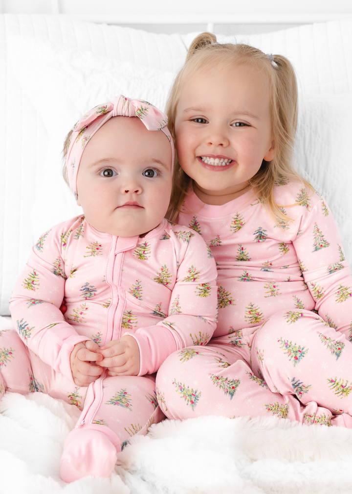 *PREORDER* Pretty Pink Christmas Bamboo Kids Jammies