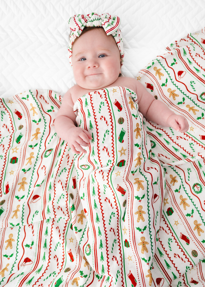 *PREORDER* White Christmas Swaddle Blanket