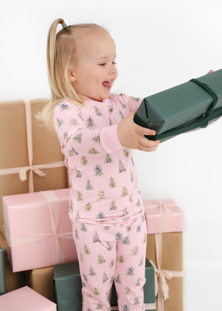 *PREORDER* Pretty Pink Christmas Bamboo Kids Jammies