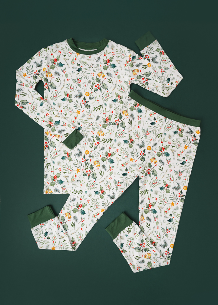 Holly Jolly Christmas Bamboo Kids Jammies