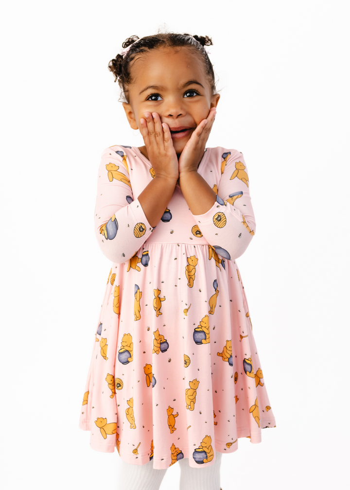 Hunny Pot Pink Long Sleeve Twirl Dress