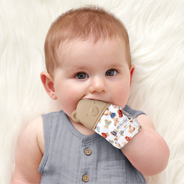 Teething Mitt Vintage bear Itzy Mitt®