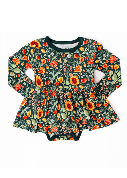 Flower Field Long Sleeve Baby Dress