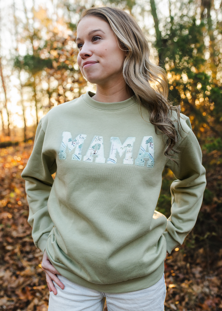 Hundred Acre Woods MAMA sweatshirt. Winnie the Pooh map themed mama sweatshirt. 