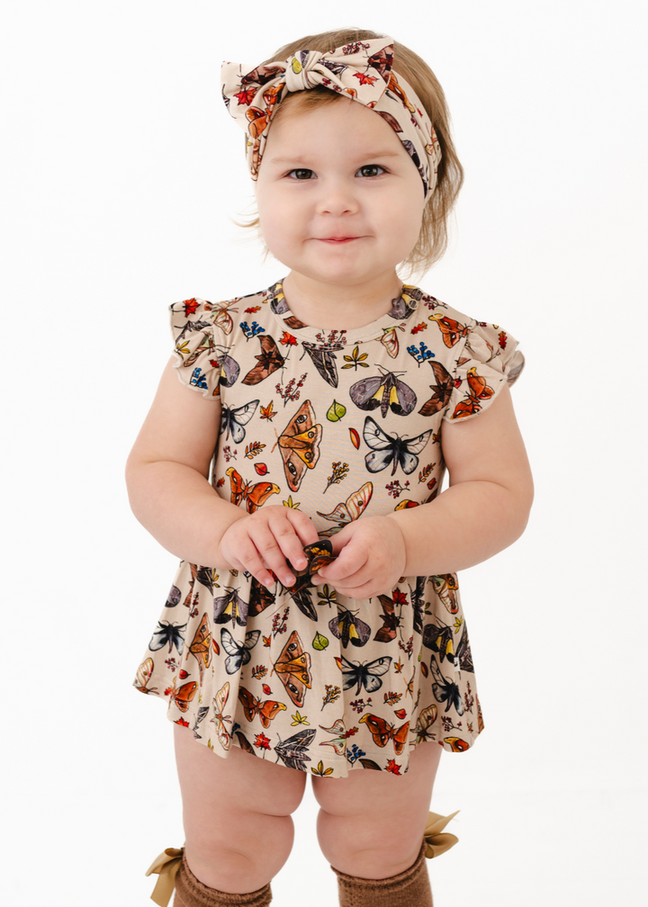 The Moths Cream Flutter Baby Dress