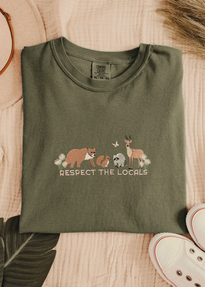 RESPECT THE LOCALS EMBROIDERED TEE