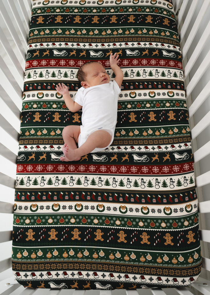 Classic Christmas Bamboo Crib Sheet