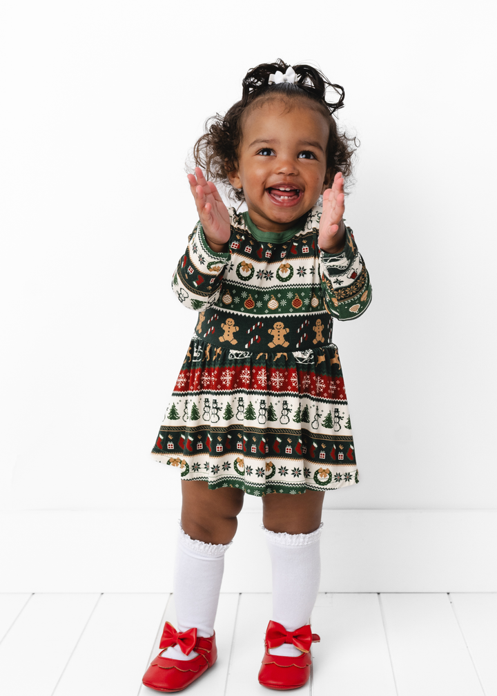 Classic Christmas Bamboo Baby Dress