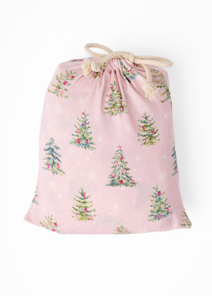 *PREORDER* Pretty Pink Christmas Bamboo Crib Sheet