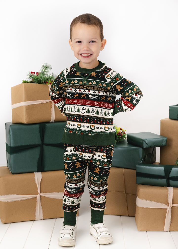 Classic Christmas Kids Jogger Set