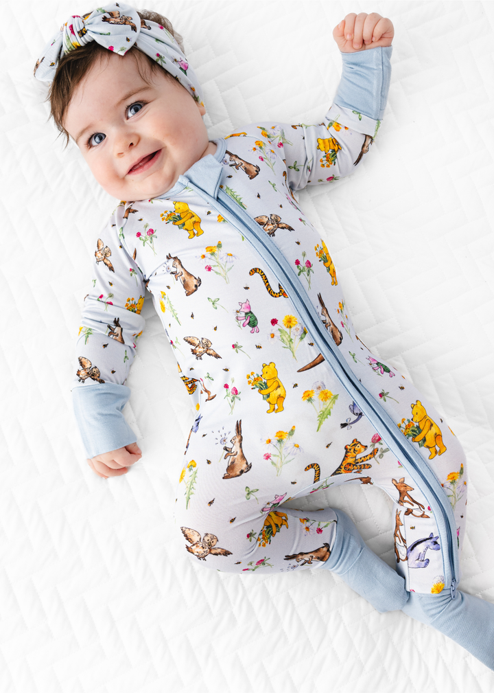 Winnie-the-Pooh in Bloom Bamboo Zippered Sleeper