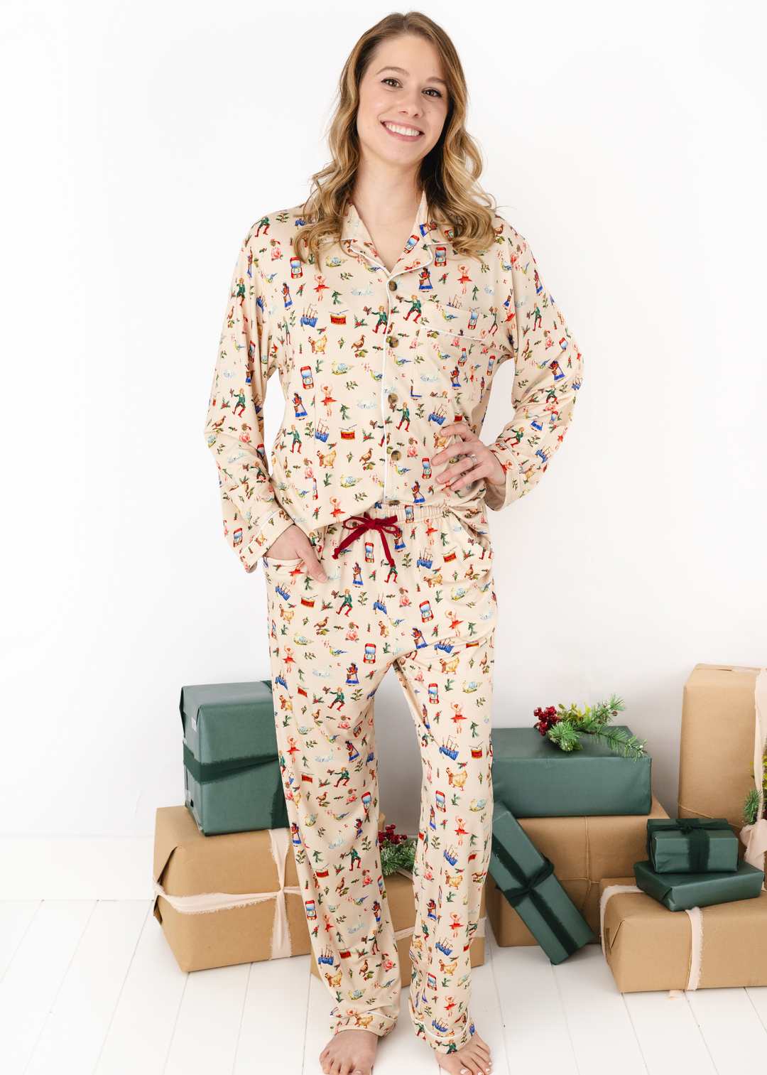12 Days of Christmas Adult Luxurious Pajama Lounge Set