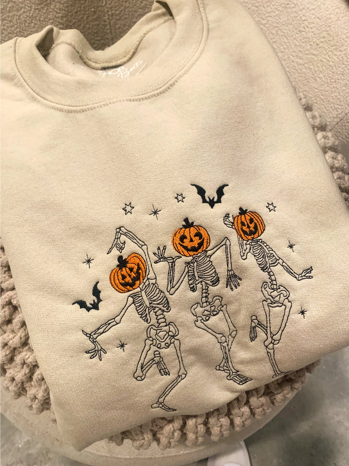 Dancing Skeletons Halloween Crewneck Sweatshirt