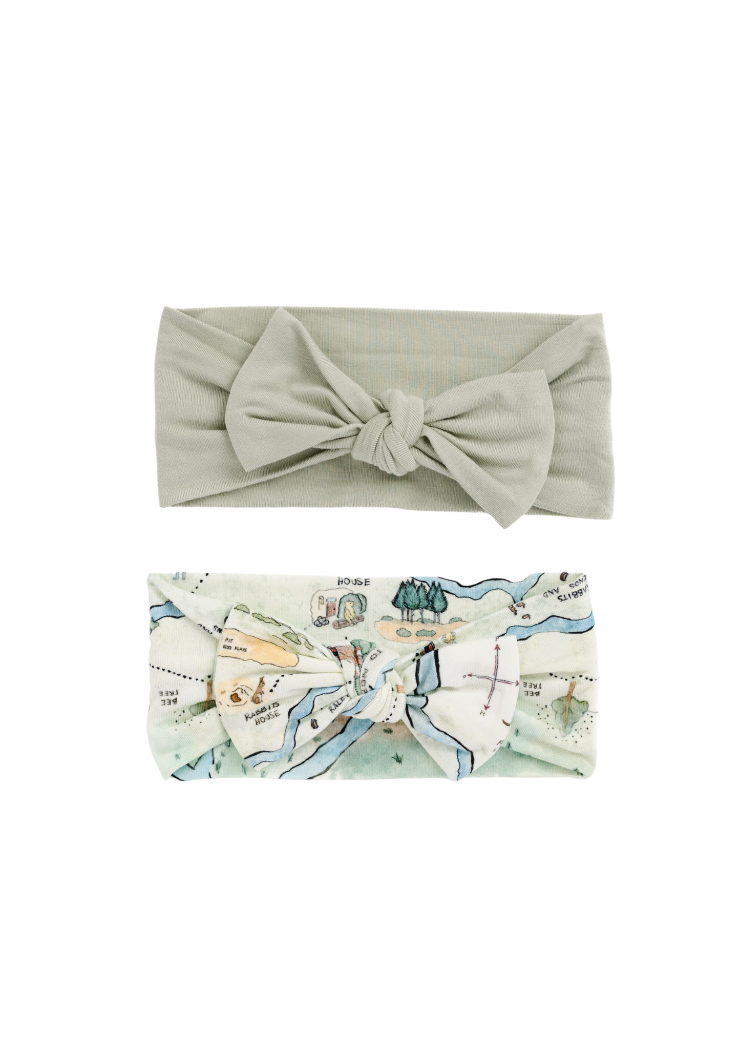 Two Pack Hair Bows (Hundred Acre Woods Collection)