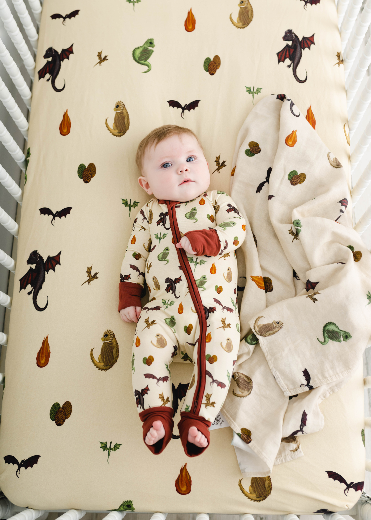 The Dragons Bamboo Crib Sheet Little Crowns Capes