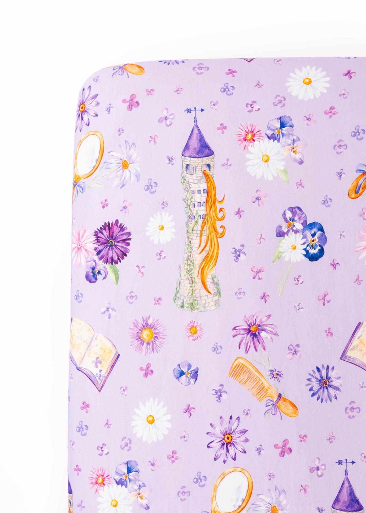 Rapunzel Bamboo Crib Sheet – Little Crowns & Capes