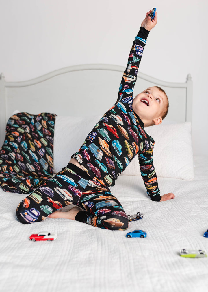 Vintage Cars Kids Bamboo Pajama Set