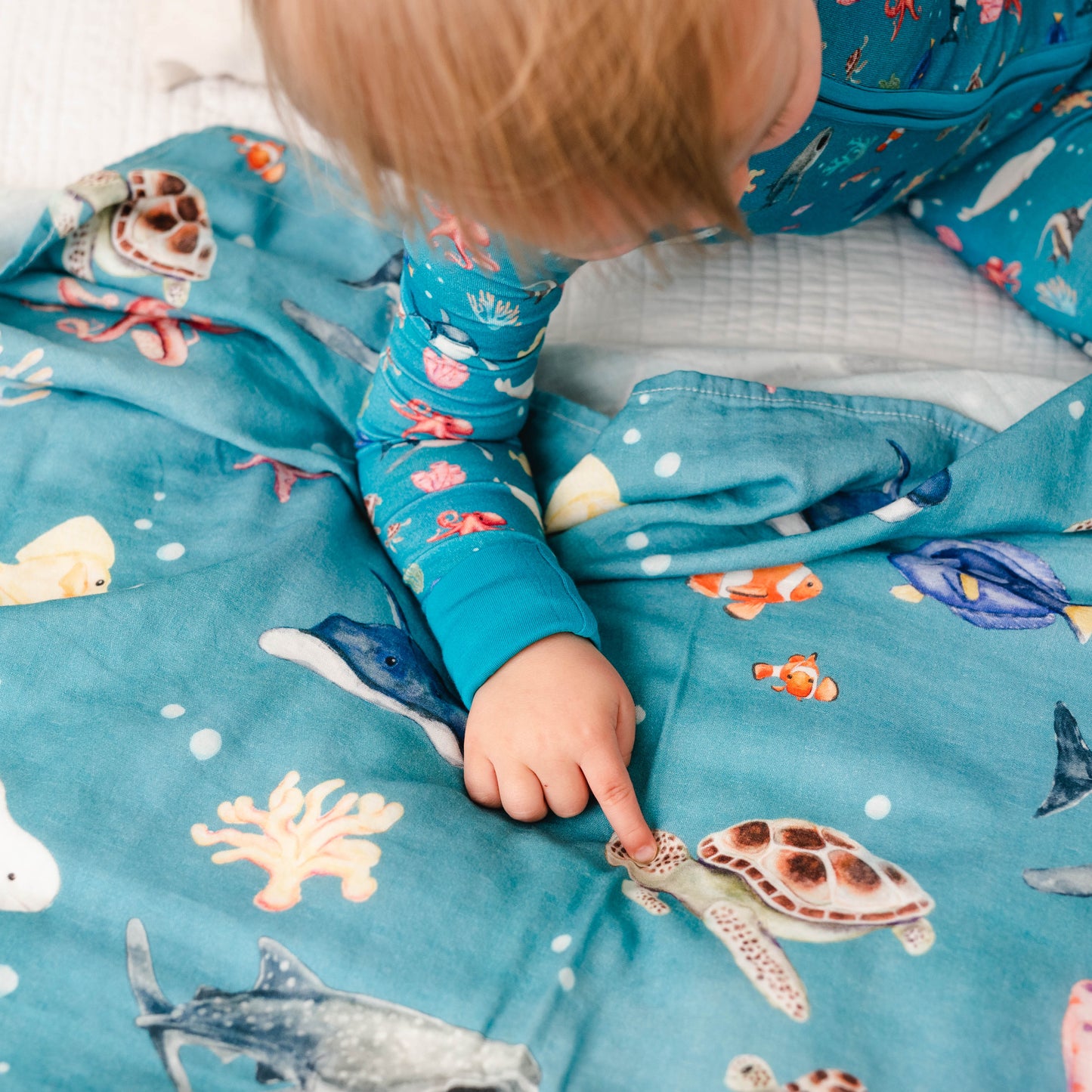 Fish are Friends Swaddle Blanket