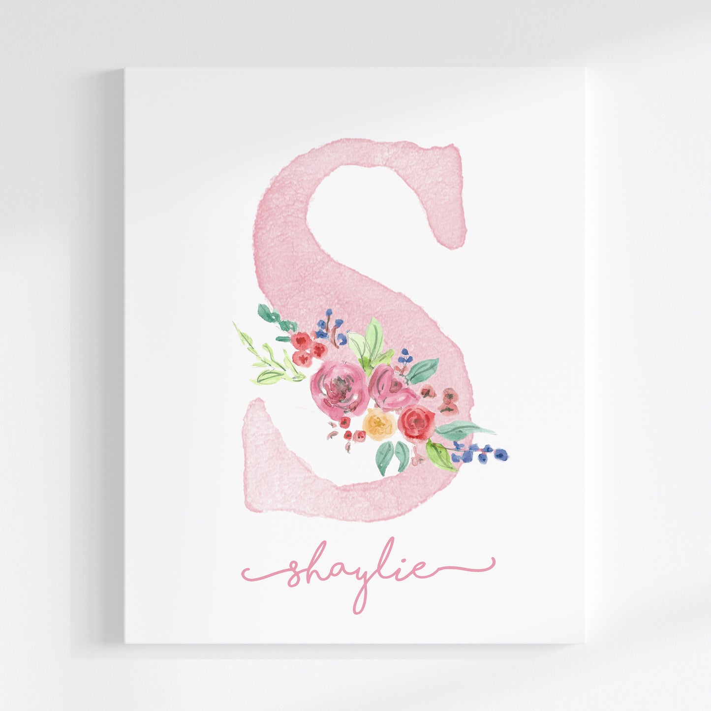 Personalized Floral Name Art Print