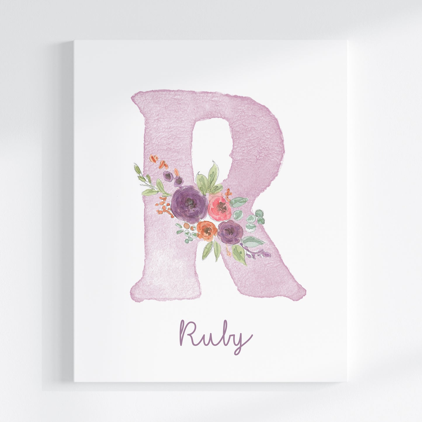 Personalized Floral Name Art Print