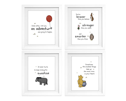 Winnie-the-Pooh Art Print Set of 4